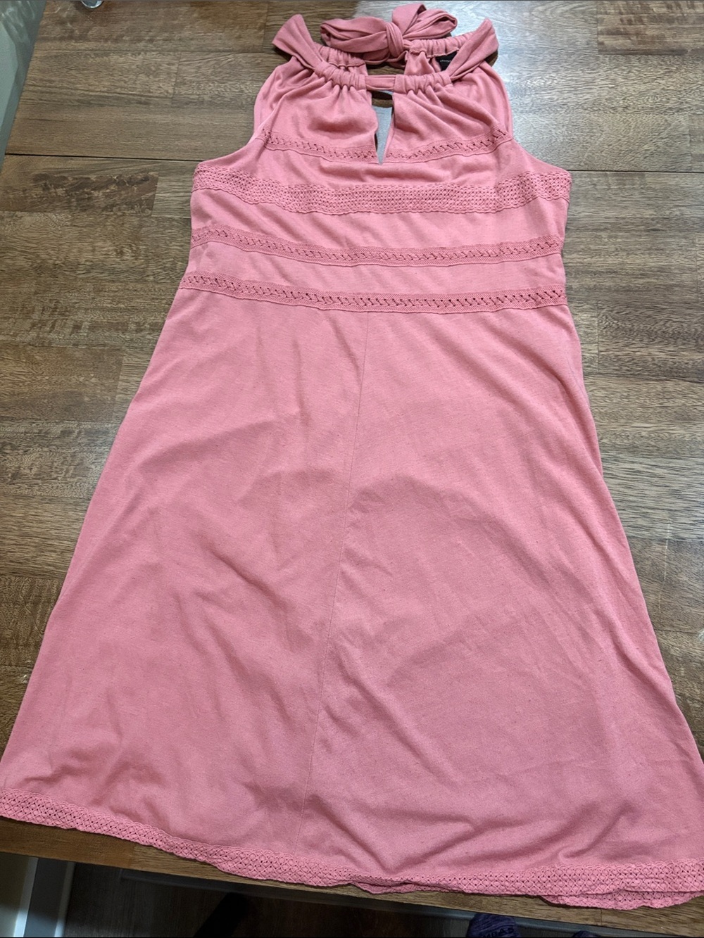 Ann Taylor Knit Dress. Medium. Boho. Summer. Crochet details. Pretty!